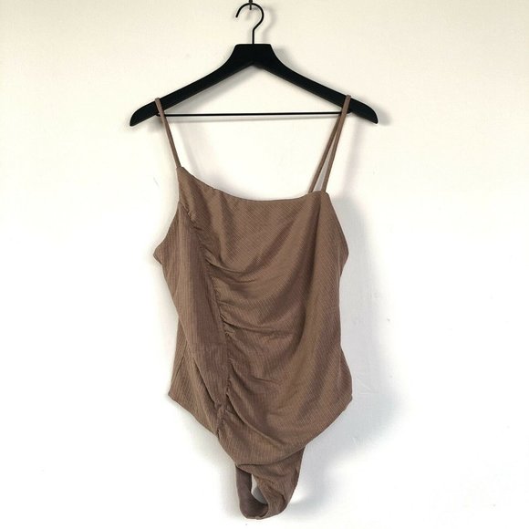 Lovers + Friends Donovan Bodysuit Tan Brown XL - Picture 2 of 7